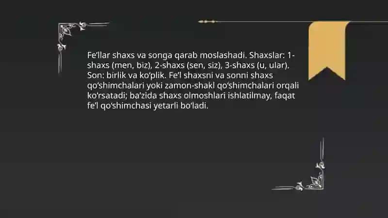 Fe’l so‘z turkumi 4