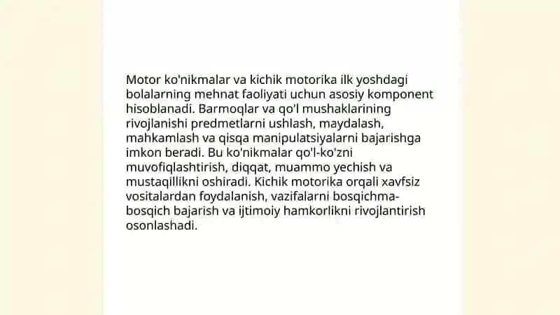 Ilk yoshdagi bolalar mehnat faoliyatining xususiyatlari 4