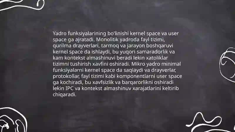 Monolitik yadro vamikro yadro farqlari 4