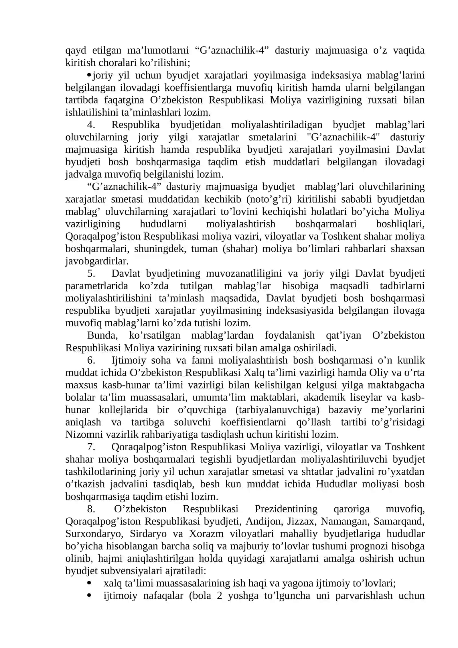 BYUDJET TASHKILOTLARI MOLIYA-XO’JALIK FAOLIYATINI TAFTISH ETISH 4