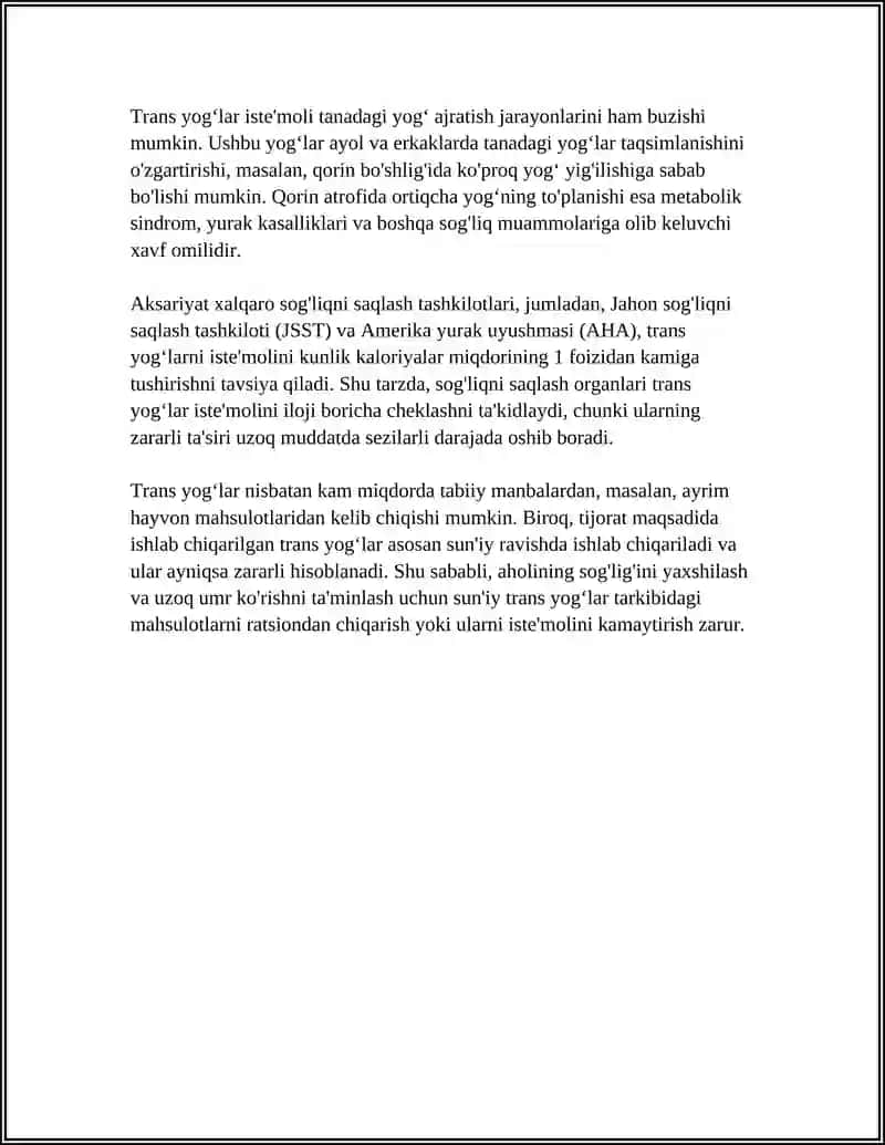 Oziq ovqatlar va ularning zararli ta'siri 4