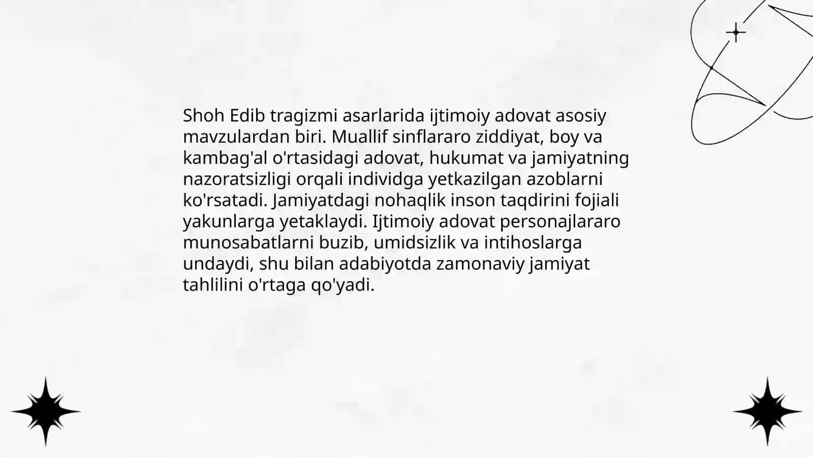 Shoh Edib tragizm muammosi 4
