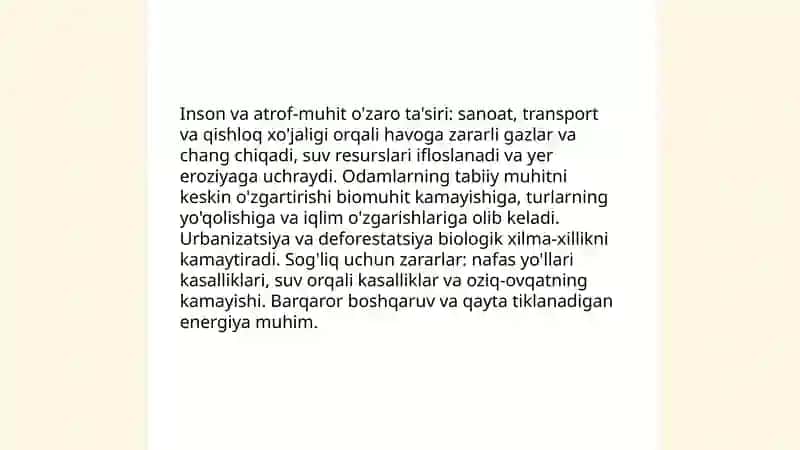 Odam ekologiyasi 4