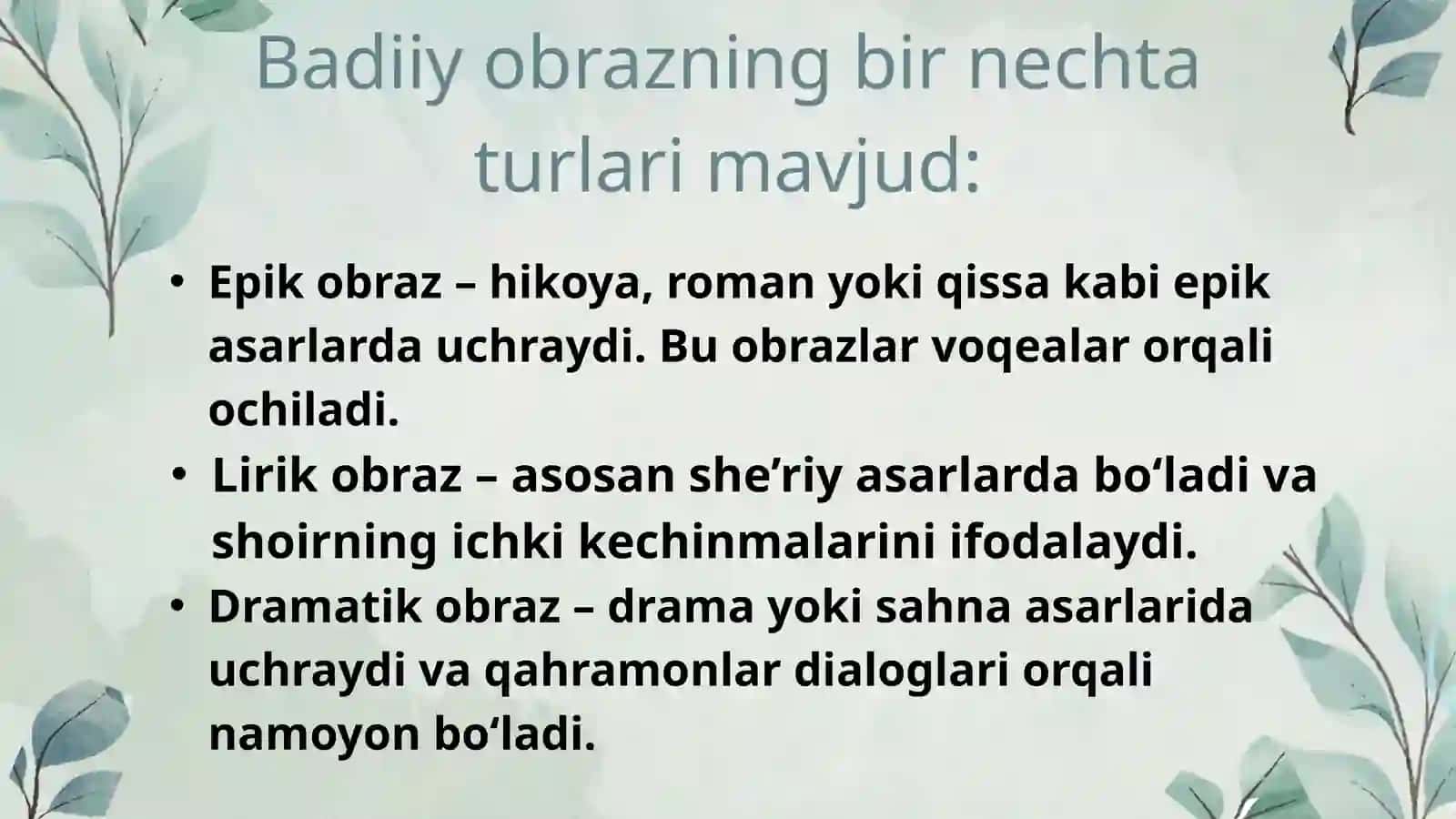 Badiiy obraz yaratish yoʻllari 4