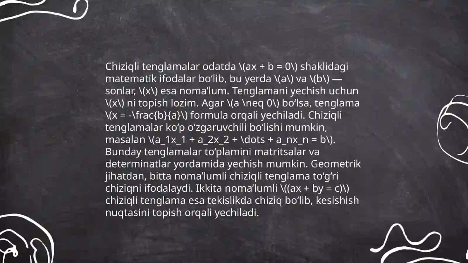 Tenglamalar 4
