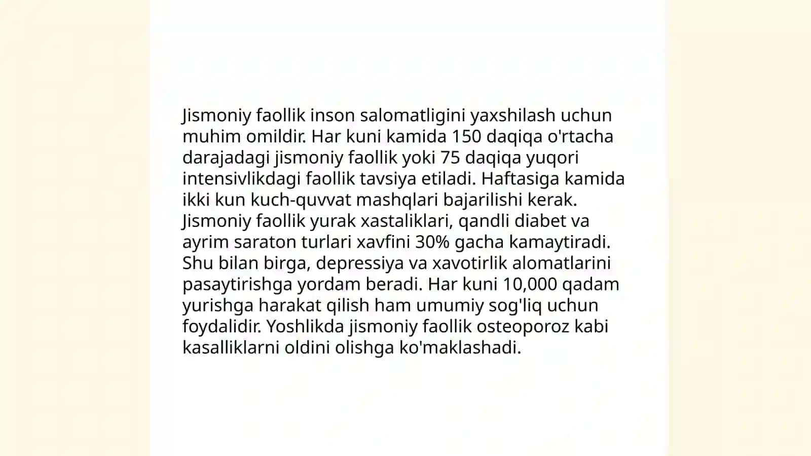 Toshkent tibbiyot akademiyasi termiz filali pediatriya fakulteti pediatriya yoʻnalishi Himmatova Chinoraning valeologiya fanidan tayyorlagan mustaqil ishi 4