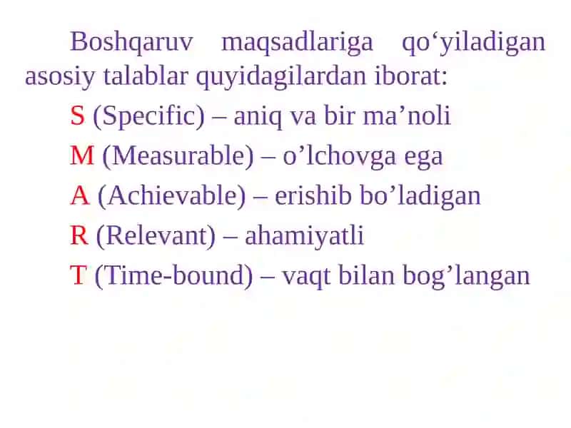 BOSHQARUV MAQSADI VA FUNKSIYALARI 4