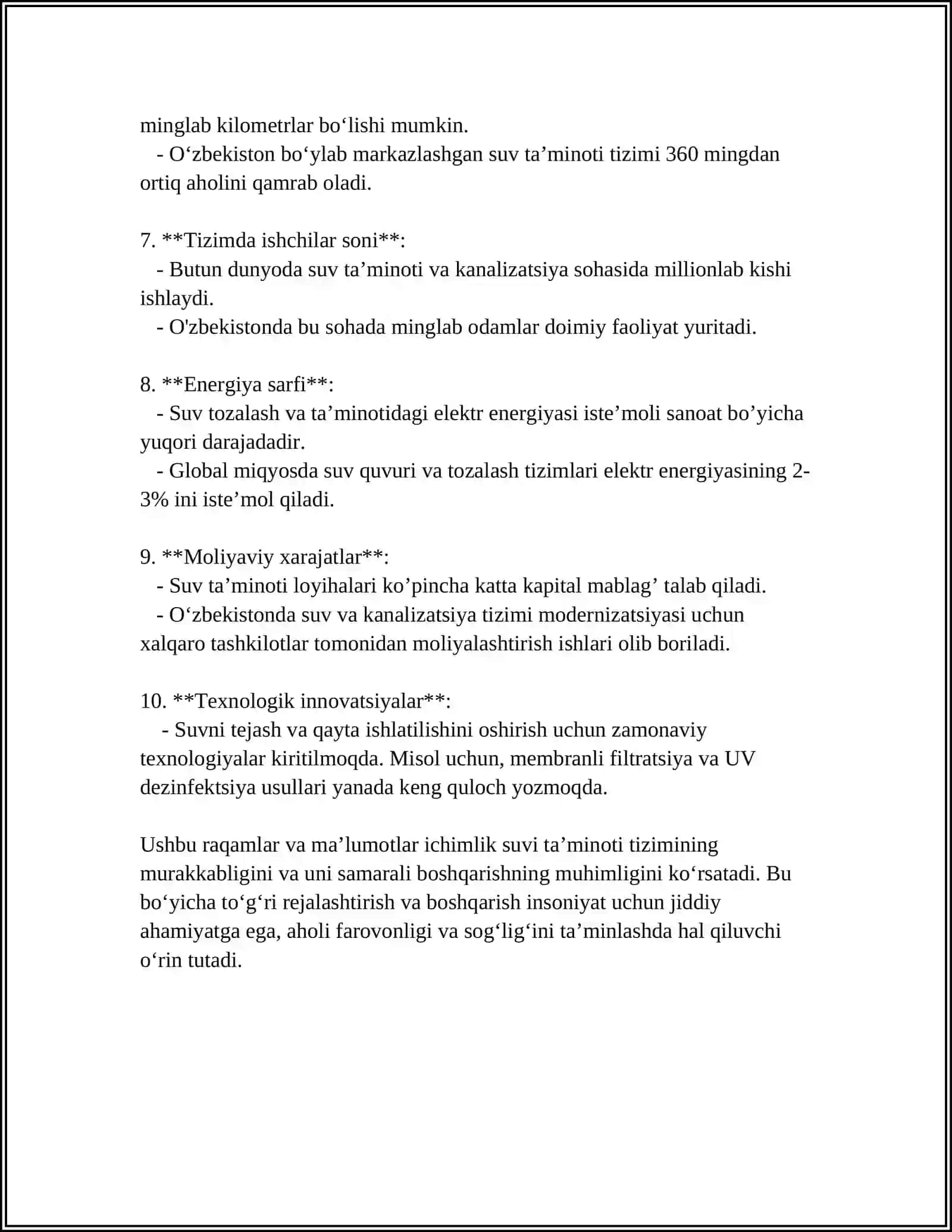 Ichimlik suvi taʼminoti tizimi 4