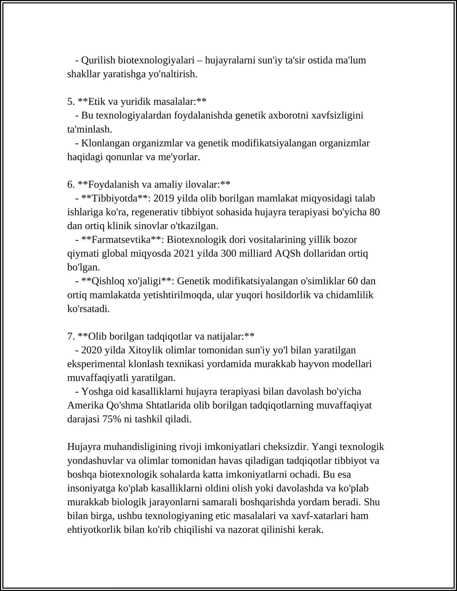 Hujayra muhandisligi asoslari 4