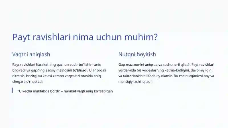 Payt Ravishlari: O'zbek Tili Grammatikasida Muhim Bo'lak 4