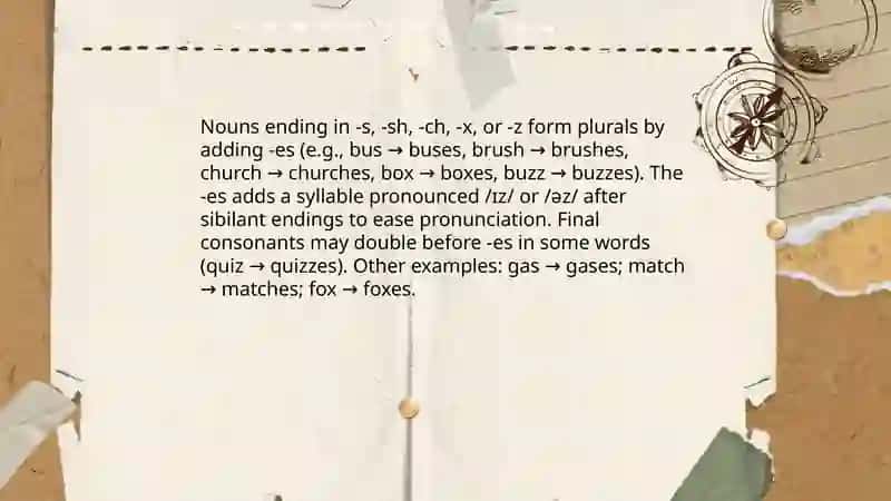 Plural form of nouns 4