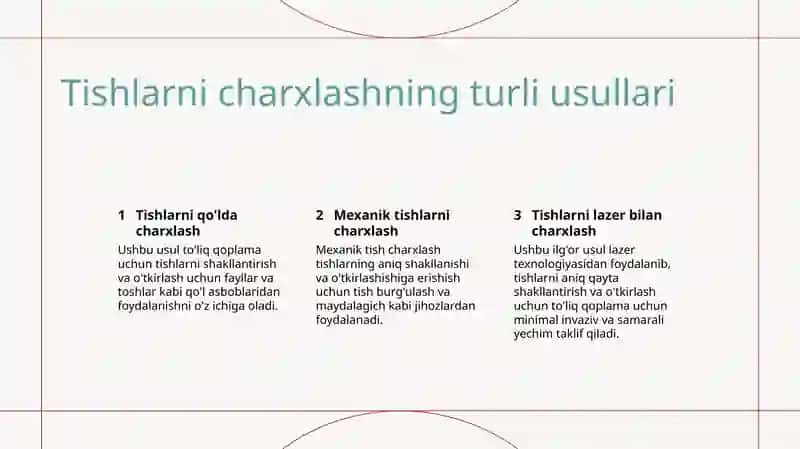Tishlarni charxlash 4