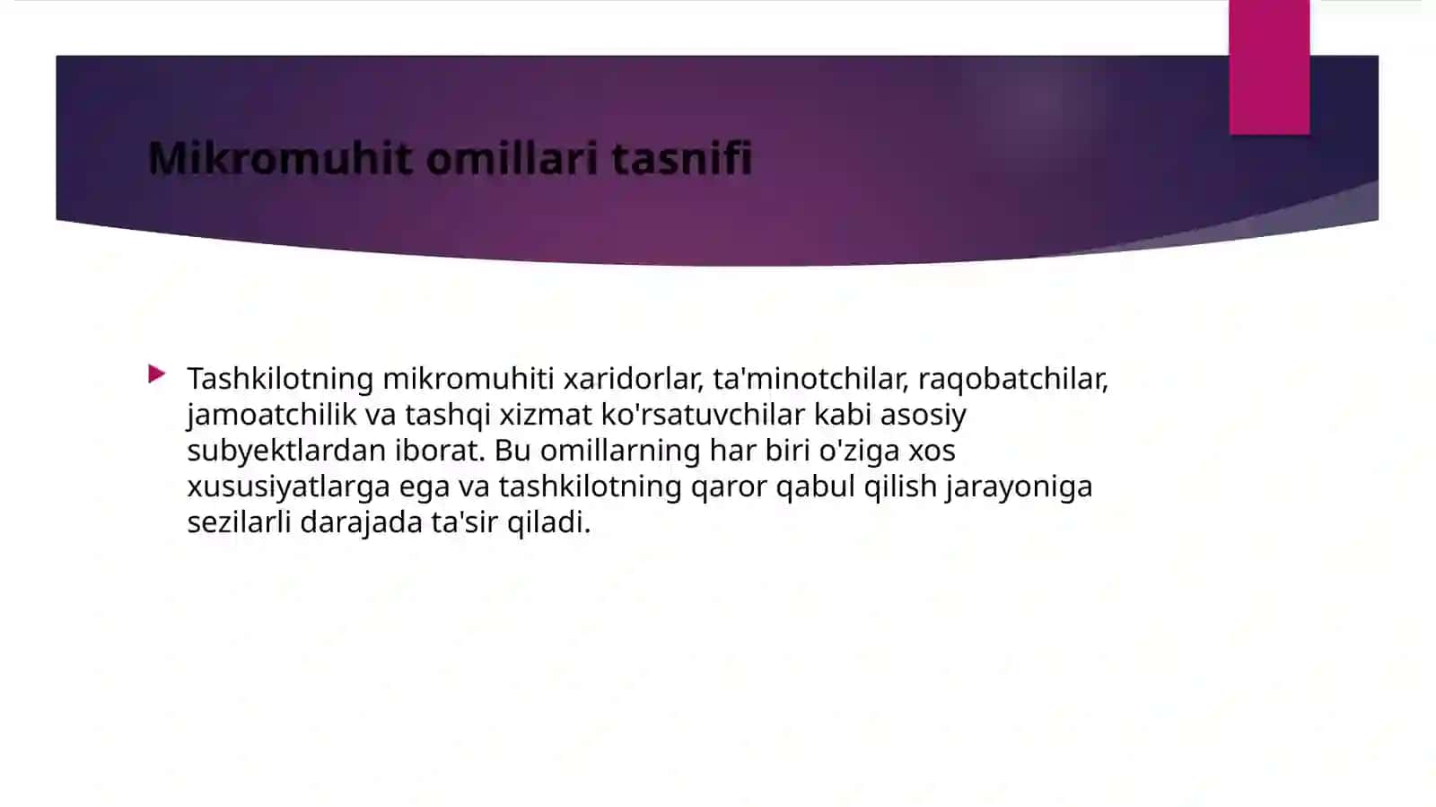 Mikromuhit omillarining tashkilot faoliyatiga ta'siri 4