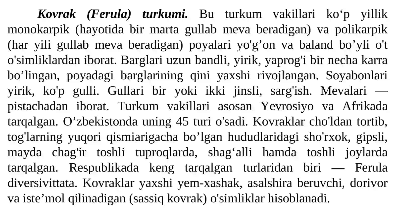 Ziradoshlar oilasi 4