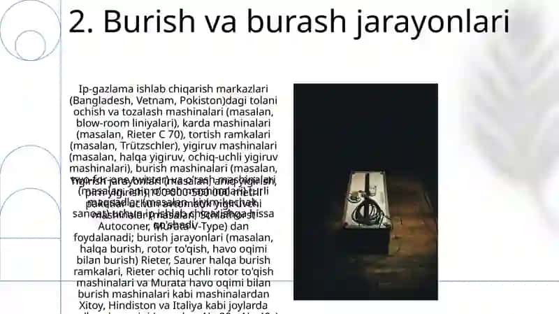 Iplarni tandalash jarayoni va uskunalari 4