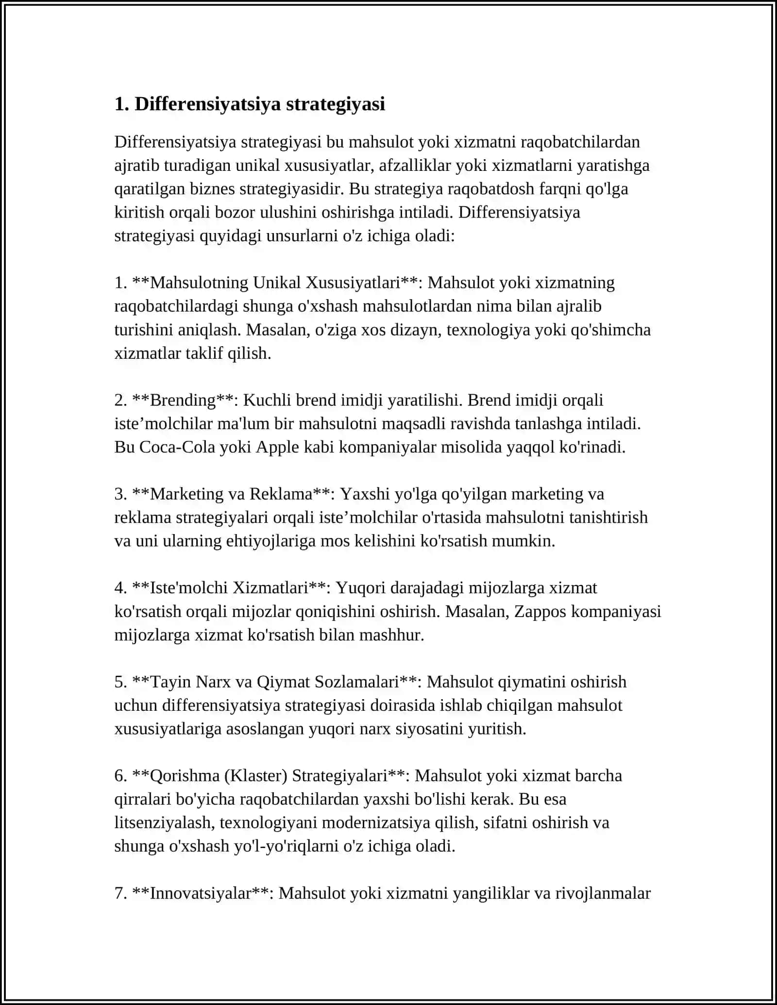 Differensiyatsiya strategiyasi 4