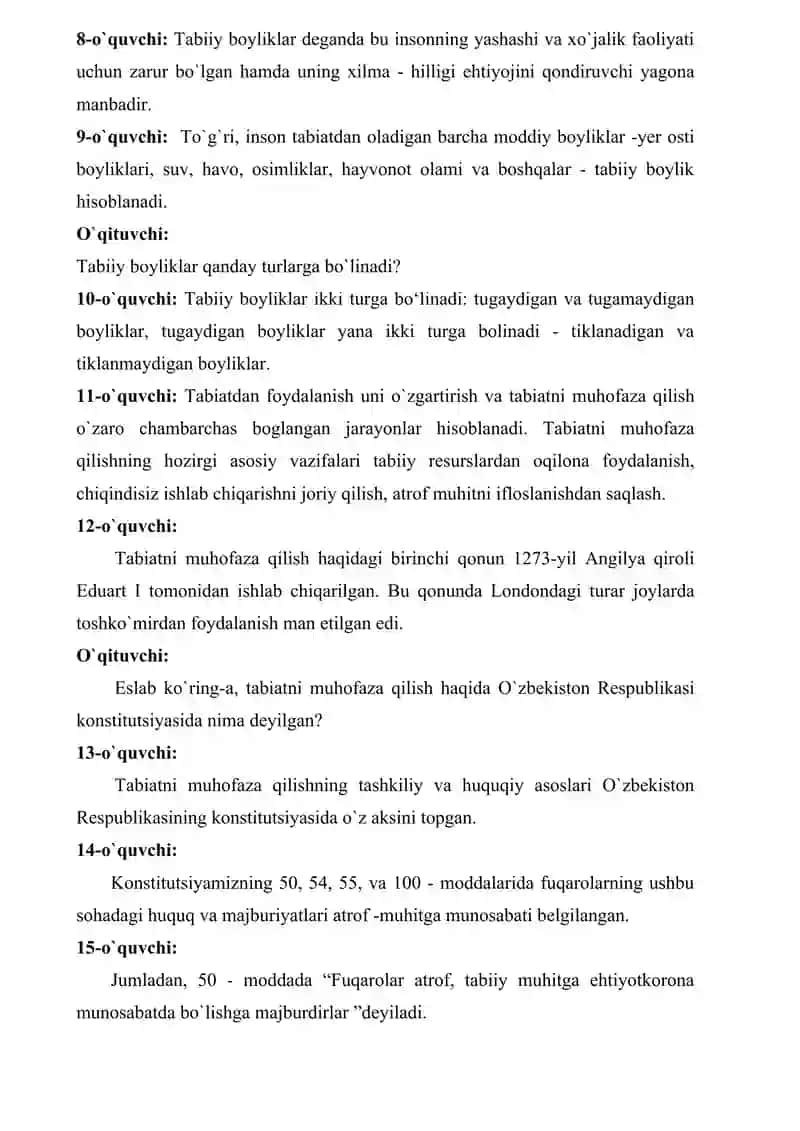 Mavzuning texnologik xaritasi va o‘tkazilish ishlanmasi 4