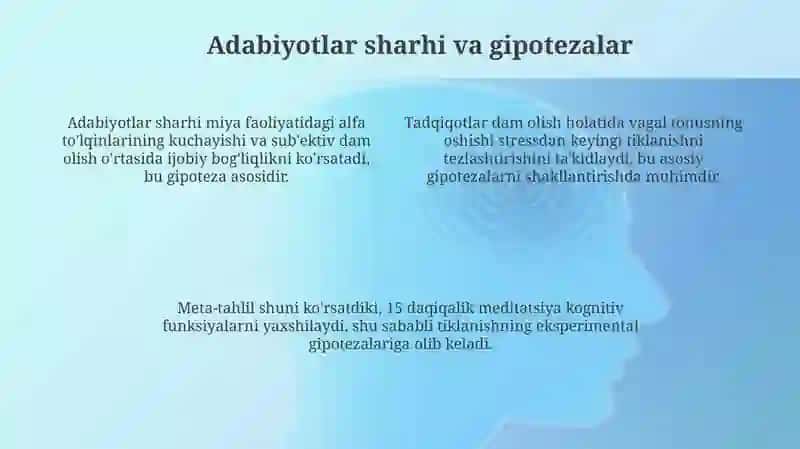 Relaksatsiya holat jarayonida tiklanish effektlarini eksperimental tadqiq qilish 4