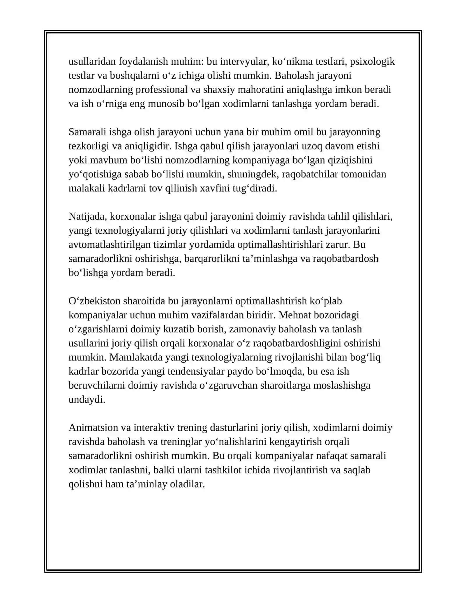 Xodimlarni Boshqarish Samaradorligi 4
