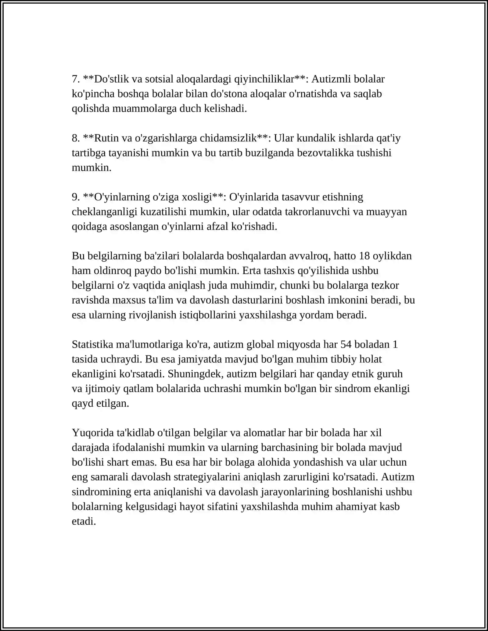 AUTIZM SINDROMLI BOLALAR 4
