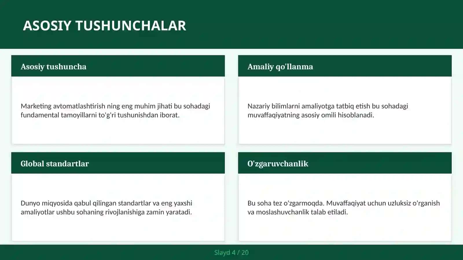 MARKETING AVTOMATLASHTIRISH 4