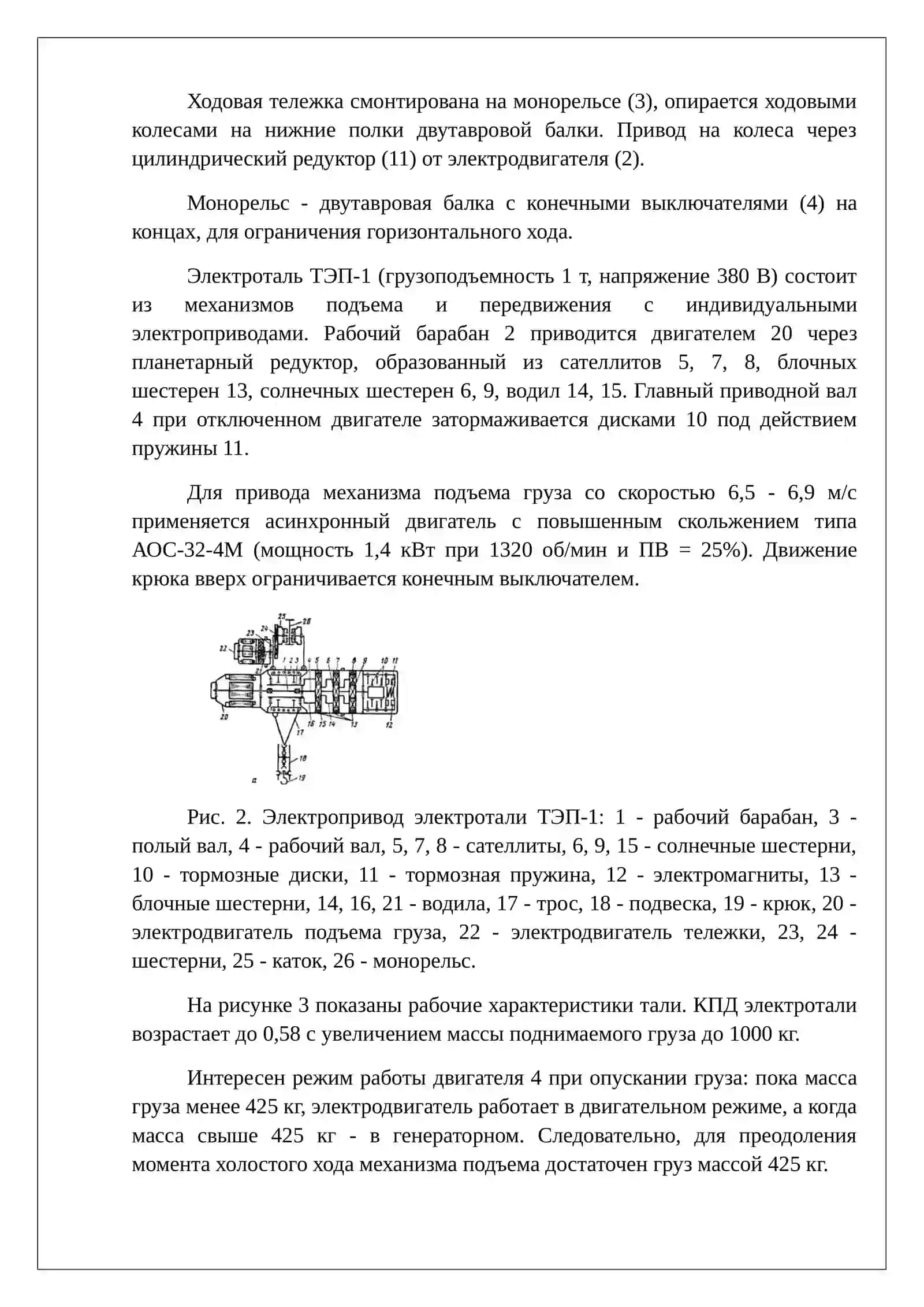 Электропривод тельферов 4