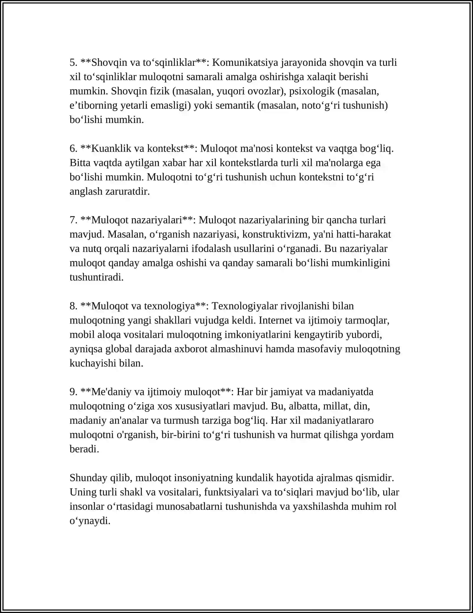 MULOQOT HAQIDA TUSHUNCHA 4