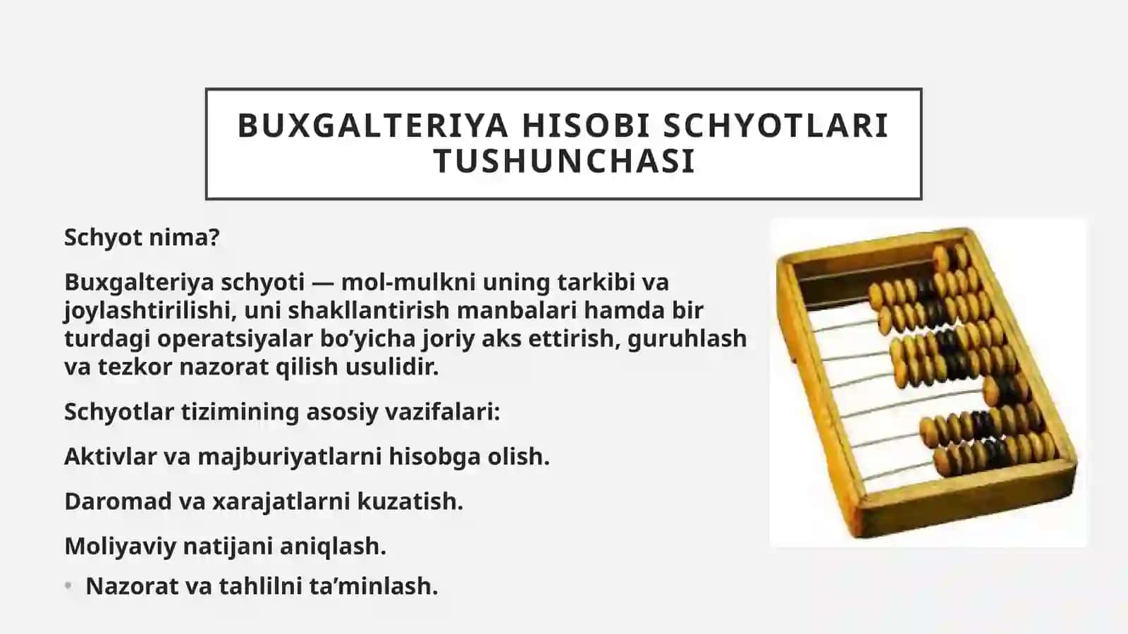 SCHYOTLAR TIZIMI VA IKKIYOQLAMA YOZUV 4