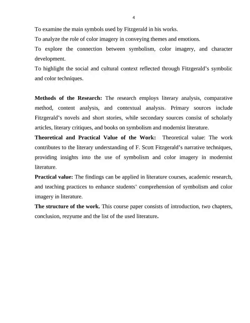 Course Paper on "Concept of Symbolism and Its Role in Literature" 4