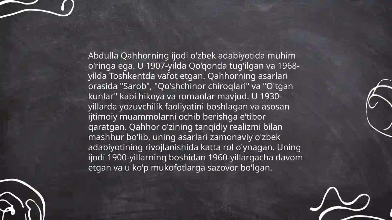 Abdulla Qahhorning asarlari 4