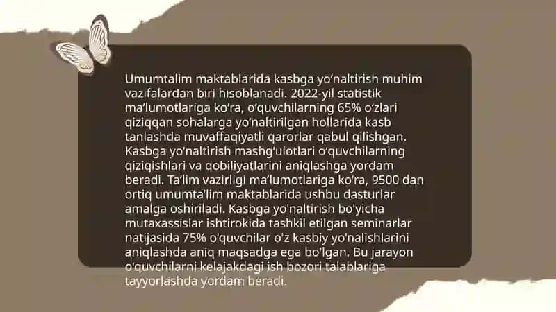 Umumtalim maktablari oʻquvchilarni kasbga yoʻnaltirish 4