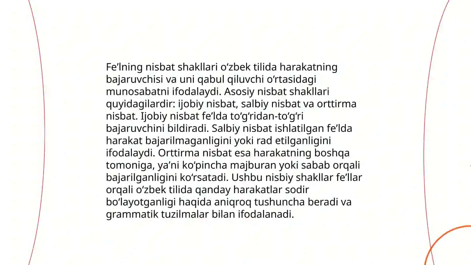 Feʼlning vazifadosh shakllari 4