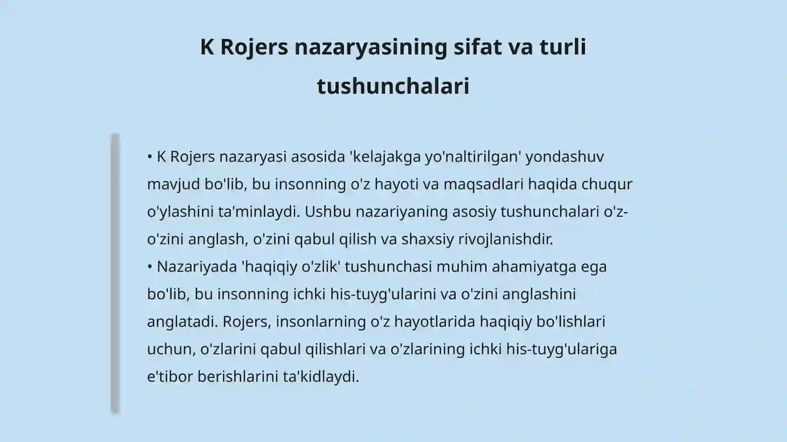 K Rojers nazaryasi 4