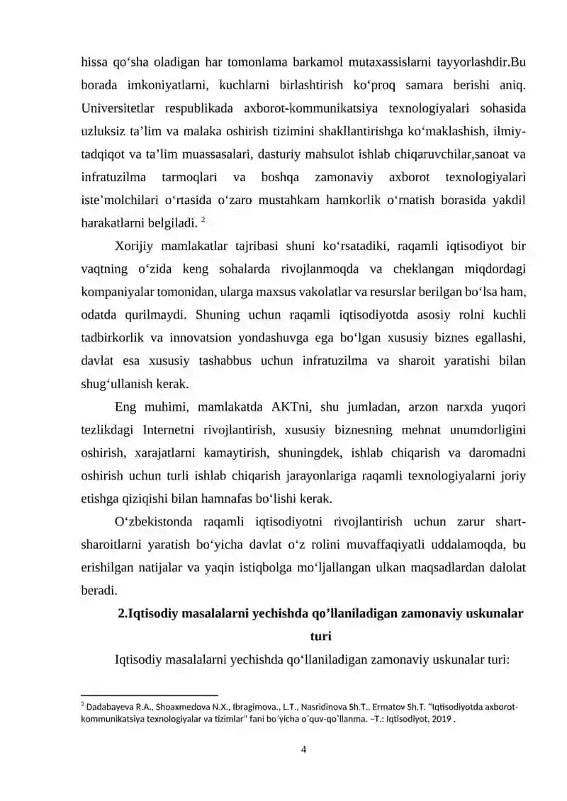 AXBOROT TEXNOLOGIYALARI INFRATUZILMASI 4