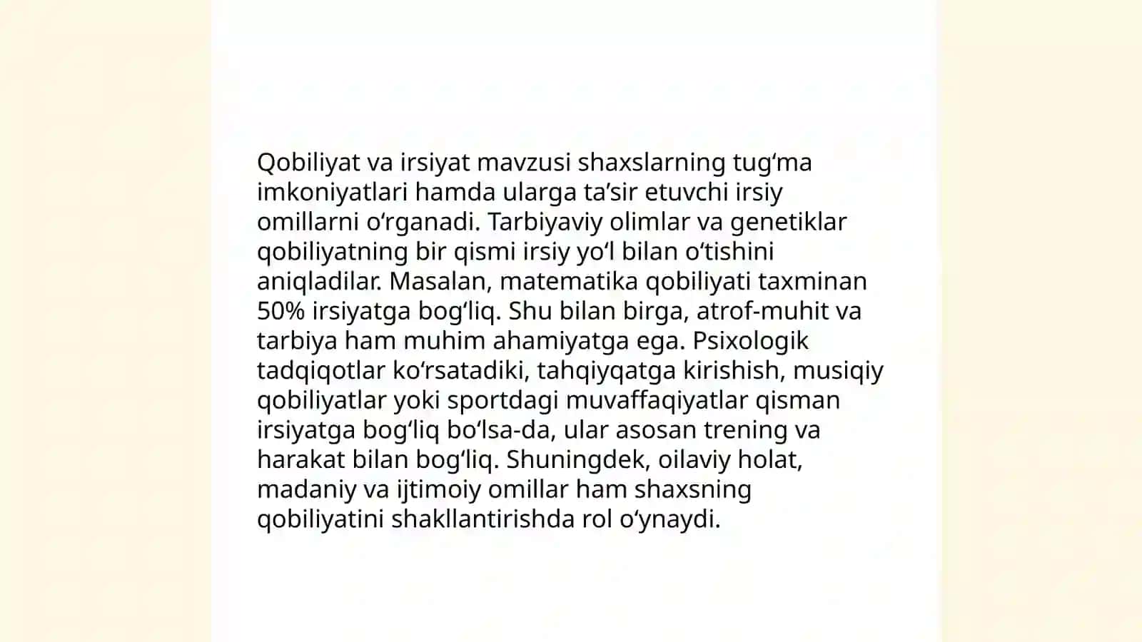 Qobilyat va uning rivojlanishi 4
