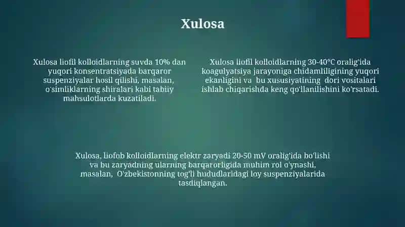 Liofob va Liofil Kaloidlarning Xossalari 4