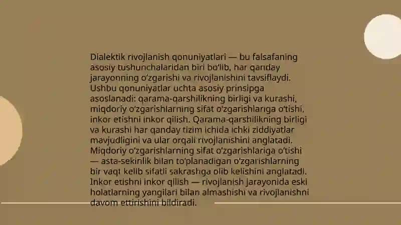 Rivojlanish falsafasi 4