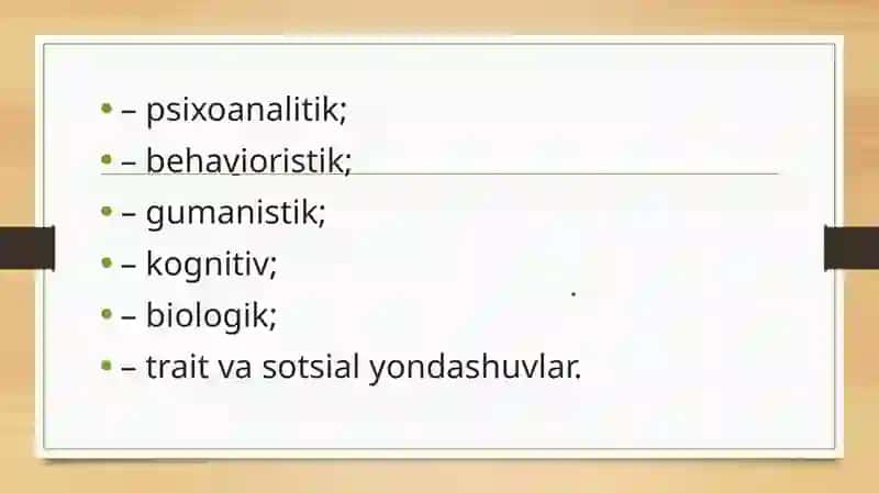 Сhetel psixologiyasidashaxs nazariyalari 4