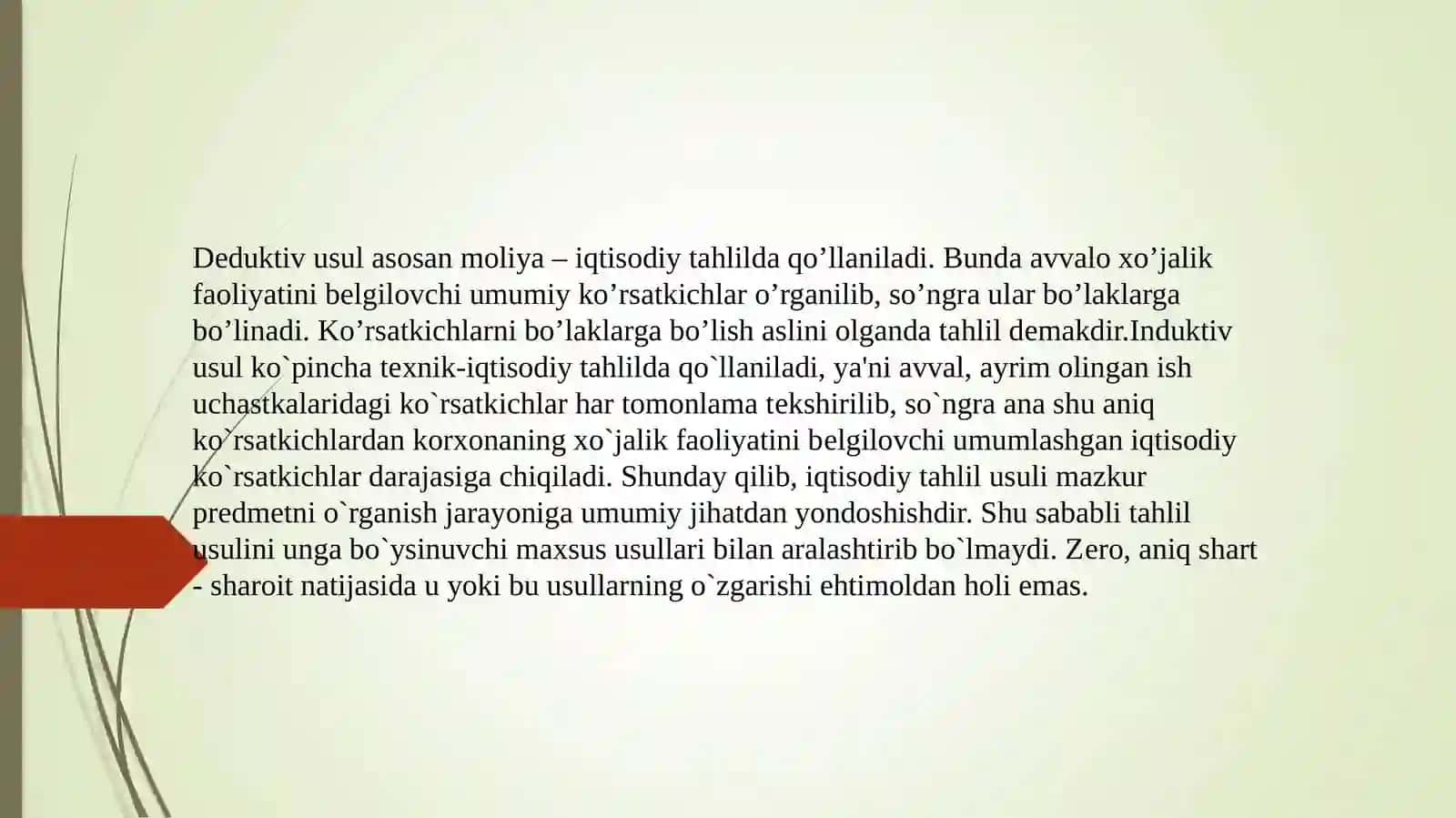 IQTISODIY TAHLIL VA AUDIT FANIDAN 4