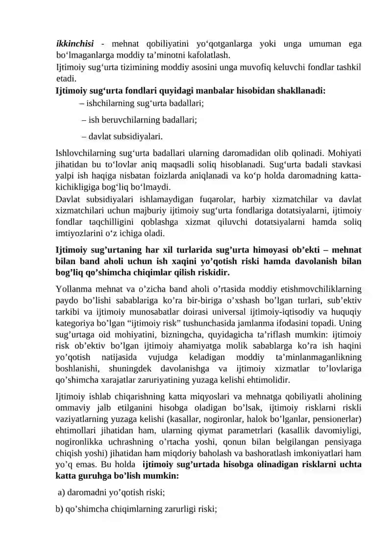 Ijtimoiy Sug’urta Tushunchasi 4