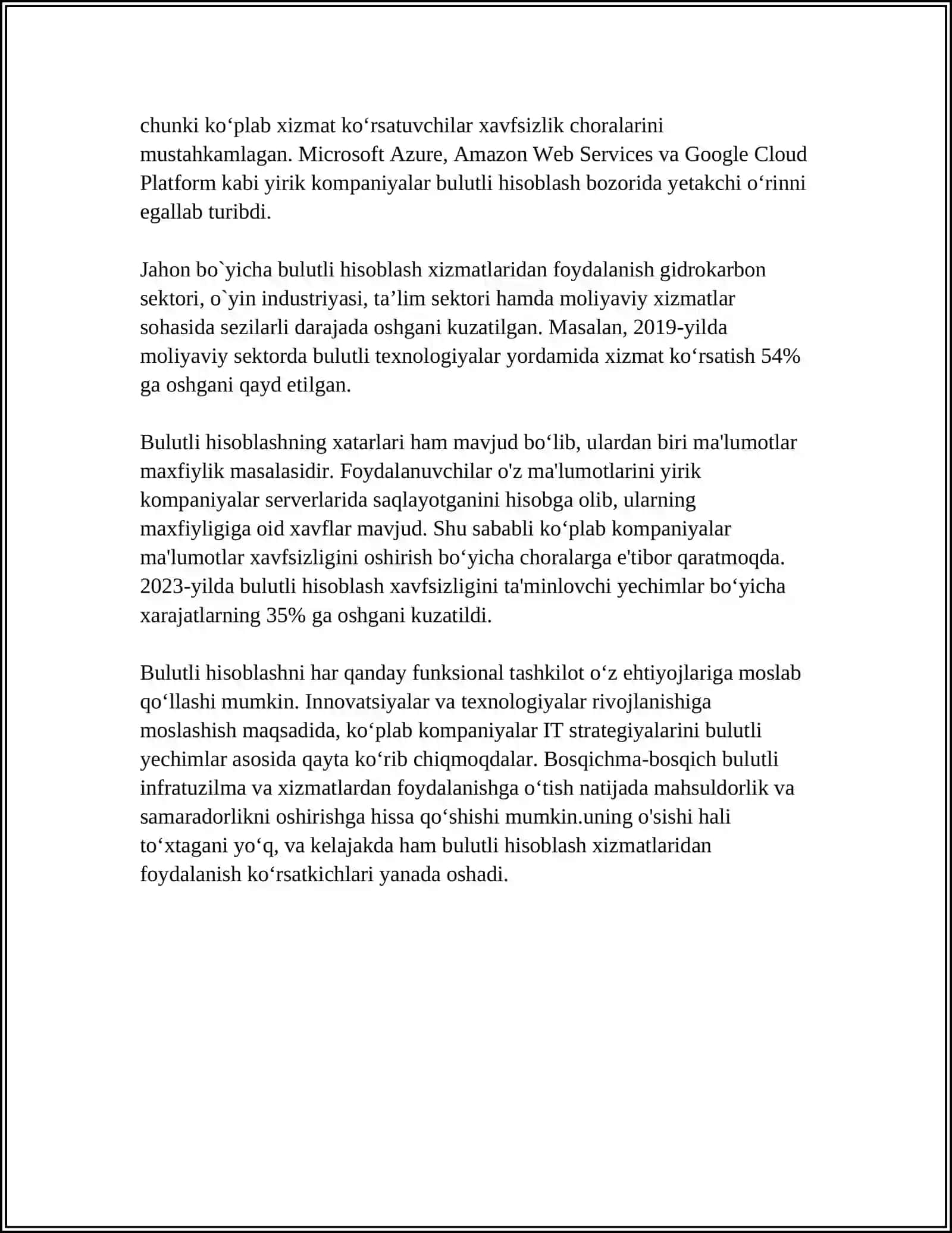 BULUTLI TEHNALOGIYALAR 4