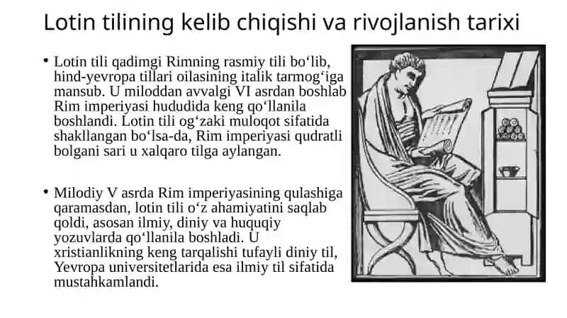 Charosning Lotin tili fanidan 4