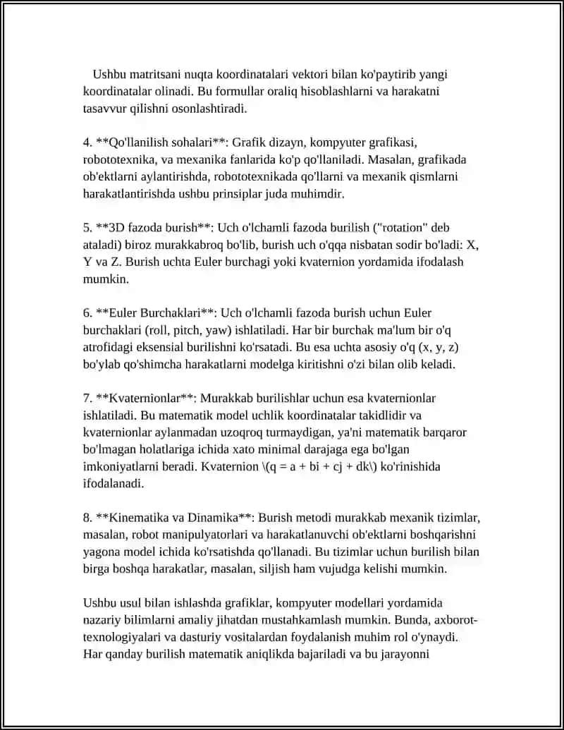 Nuqta atrofida burish metodlari 4