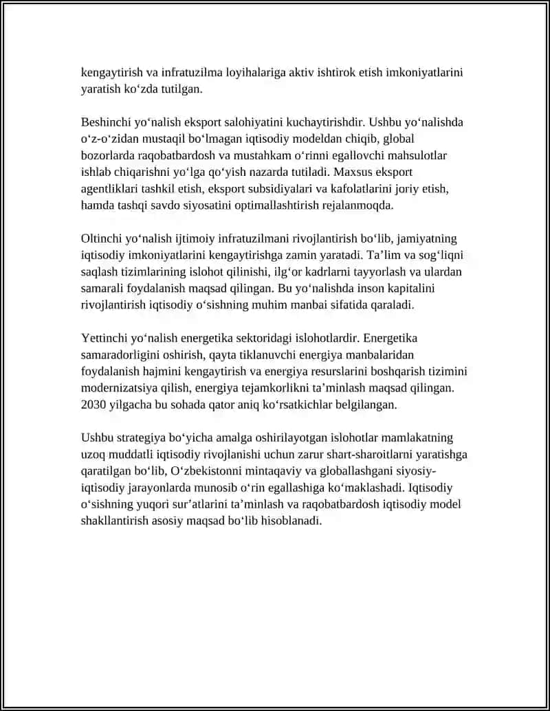 O'ZBEKISTON-2030 STRATEGIYASI 4