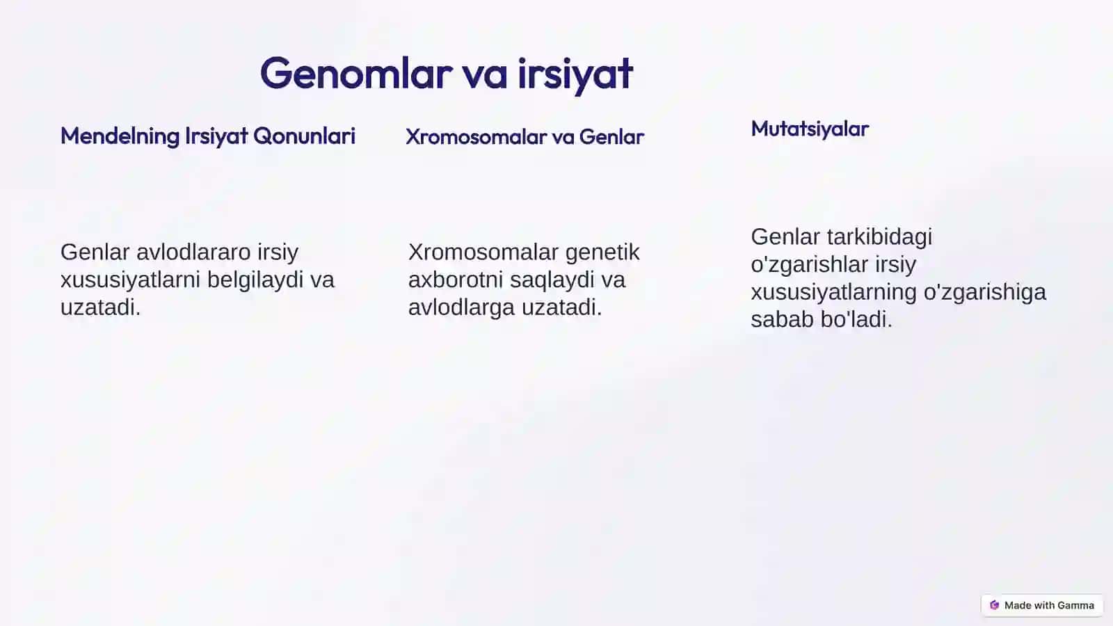 Genomlar va xususiyatlari 4