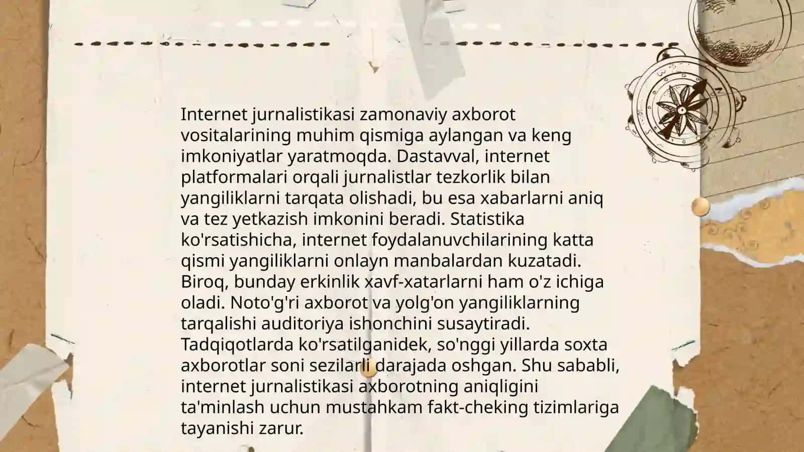 Media maydon va internet imkoniyatlari 4