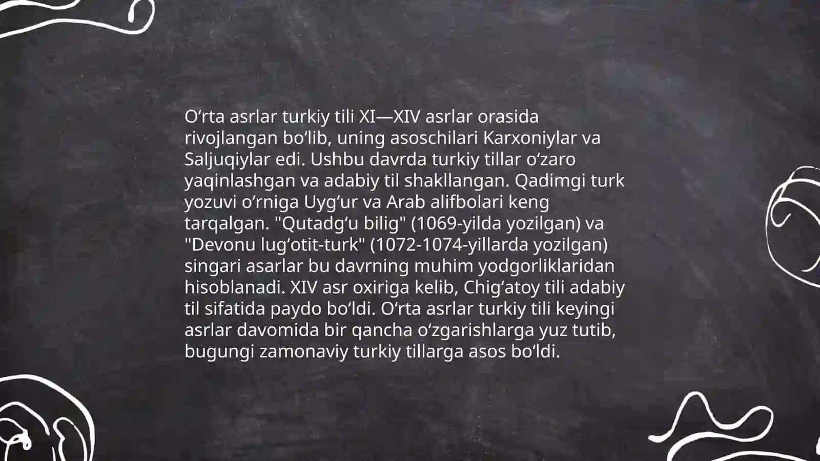Hozirgi o'zbek adabiy tilining tarixiy ildizlari 4