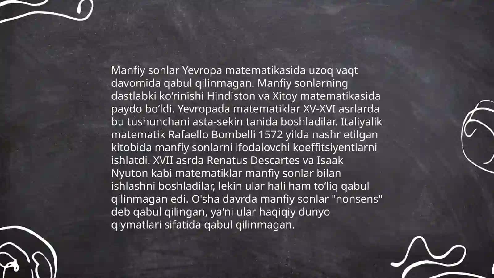 Manfiy son va kasr tushunchasi 4