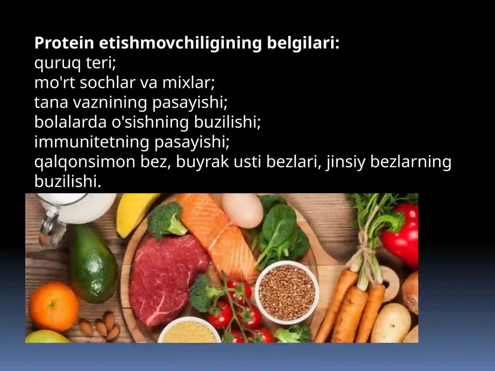 Proteinlar, yog'lar, uglevodlar va boshqa tarkibiy qismlar 4