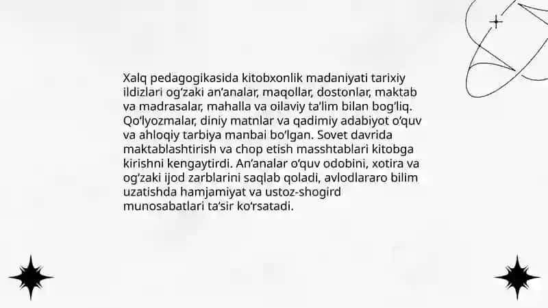 Xalq pedagogikasida kitobxonlik madaniyati 4